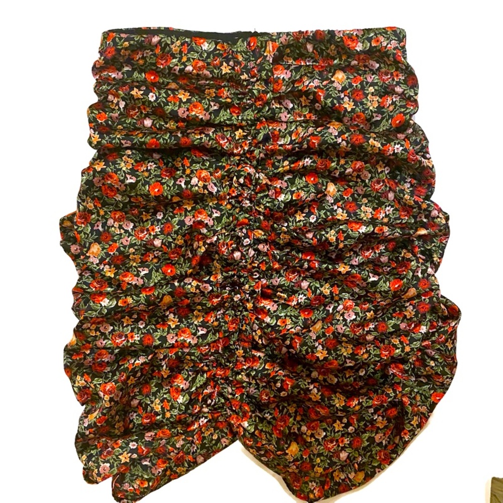 ZARA floral bodycon mini skirt